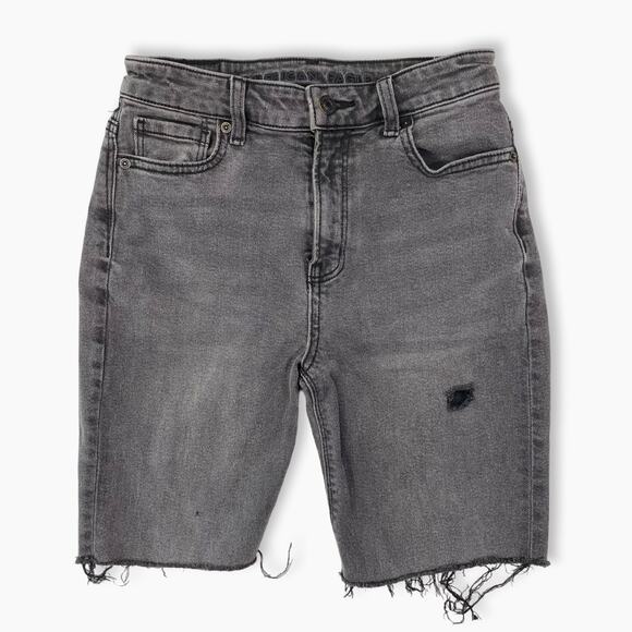 Upcycled American Eagle Black Denim Bermuda Mom Jorts Women’s Small - Picture 3 of 9